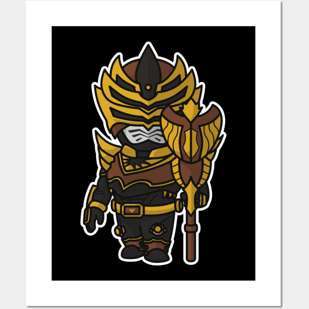 Kamen Rider Odin Chibi Style Kawaii Wall Art by The Toku Verse